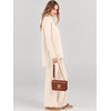 image:imageANRABESS Womens Oversized Turtleneck Sweater SetsBeige