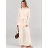 image:imageANRABESS Womens Oversized Turtleneck Sweater SetsBeige