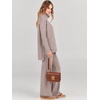 image:imageANRABESS Womens Oversized Turtleneck Sweater SetsCamel
