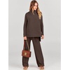 image:imageANRABESS Womens Oversized Turtleneck Sweater SetsChocola