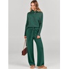 image:imageANRABESS Womens Oversized Turtleneck Sweater SetsDark Green