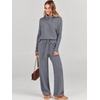 image:imageANRABESS Womens Oversized Turtleneck Sweater SetsDark Grey