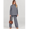 image:imageANRABESS Womens Oversized Turtleneck Sweater SetsDark Grey