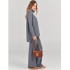 image:imageANRABESS Womens Oversized Turtleneck Sweater SetsDark Grey
