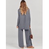 image:imageANRABESS Womens Oversized Turtleneck Sweater SetsDark Grey
