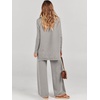 image:imageANRABESS Womens Oversized Turtleneck Sweater SetsGray Apricort