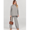 image:imageANRABESS Womens Oversized Turtleneck Sweater SetsGray Apricort