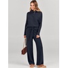 image:imageANRABESS Womens Oversized Turtleneck Sweater SetsNavy Blue