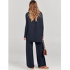 image:imageANRABESS Womens Oversized Turtleneck Sweater SetsNavy Blue
