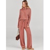 image:imageANRABESS Womens Oversized Turtleneck Sweater SetsRust