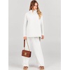 image:imageANRABESS Womens Oversized Turtleneck Sweater SetsWhite