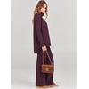 image:imageANRABESS Womens Oversized Turtleneck Sweater SetsWine Red
