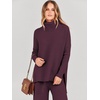 image:imageANRABESS Womens Oversized Turtleneck Sweater SetsWine Red