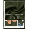image:imageANRABESS Womens Thermal Shirts Henley Long Sleeve Fleece Tops Basic TeeArmy Green