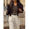 image:imageANRABESS Womens Thermal Shirts Henley Long Sleeve Fleece Tops Basic TeeBrown