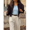 image:imageANRABESS Womens Thermal Shirts Henley Long Sleeve Fleece Tops Basic TeeLight Blue