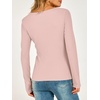 image:imageANRABESS Womens Thermal Shirts Henley Long Sleeve Fleece Tops Basic TeePink