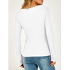 image:imageANRABESS Womens Thermal Shirts Henley Long Sleeve Fleece Tops Basic TeeWhite