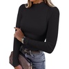 image:imageANRABESS Long Sleeve Shirts for Women Mock Neck TopsBlack