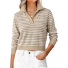 Tan White Stripe