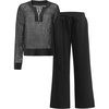 image:imageANRABESS Two Piece Sets For Women Fall Lounge Travel Airport OutfitsBlack