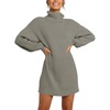 image:imageANRABESS Women Oversized Cowl Neck Fall Long Sleeve Sweater DressCoffee Gray
