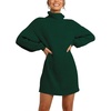 image:imageANRABESS Women Oversized Cowl Neck Fall Long Sleeve Sweater DressDark Green
