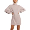 image:imageANRABESS Women Oversized Cowl Neck Fall Long Sleeve Sweater DressLight Pink