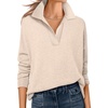 image:imageANRABESS Women Polo V Neck Lightweight Fall SweatersAlmond