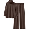 image:imageANRABESS Womens Oversized Turtleneck Sweater SetsChocola
