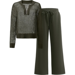 image:imageANRABESS Two Piece Sets For Women Fall Lounge Travel Airport OutfitsArmy Green