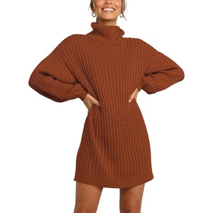 image:imageANRABESS Women Oversized Cowl Neck Fall Long Sleeve Sweater DressCaramel