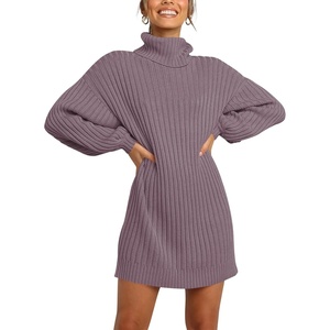 image:imageANRABESS Women Oversized Cowl Neck Fall Long Sleeve Sweater DressPurple