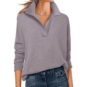 image:imageANRABESS Women Polo V Neck Lightweight Fall SweatersNutmeg