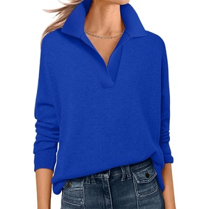 image:imageANRABESS Women Polo V Neck Lightweight Fall SweatersRoyal Blue