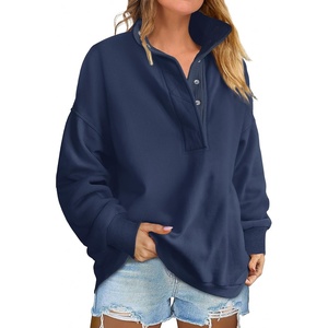 image:imageANRABESS Womens Oversized Sweatshirt Mock Neck Henley 2026 Fall OutfitsDark Blue