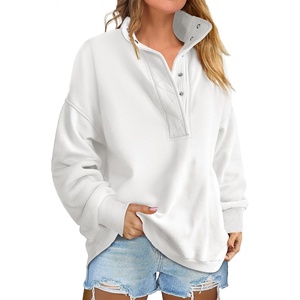 image:imageANRABESS Womens Oversized Sweatshirt Mock Neck Henley 2026 Fall OutfitsWhite