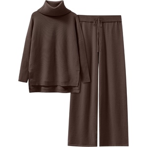 image:imageANRABESS Womens Oversized Turtleneck Sweater SetsChocola