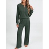 image:imageANRABESS 2 Piece Lounge Sets for Women Fall Travel OutfitArmy Green