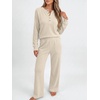 image:imageANRABESS 2 Piece Lounge Sets for Women Fall Travel OutfitBeige