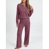 image:imageANRABESS 2 Piece Lounge Sets for Women Fall Travel OutfitMauve
