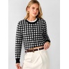 image:imageANRABESS Cardigan Sweaters for Women Button Up 2026 Fall OutfitsBlack White Plaid