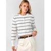 image:imageANRABESS Cardigan Sweaters for Women Button Up 2026 Fall OutfitsBlack White Stripe