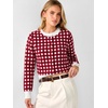 image:imageANRABESS Cardigan Sweaters for Women Button Up 2026 Fall OutfitsRed White Plaid