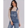 image:imageANRABESS Denim Bib Overalls for Women Loose Fit Jean JumpsuitA Washed Blue