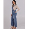 image:imageANRABESS Denim Bib Overalls for Women Loose Fit Jean JumpsuitA Washed Blue