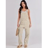 image:imageANRABESS Denim Bib Overalls for Women Loose Fit Jean JumpsuitApricot