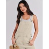 image:imageANRABESS Denim Bib Overalls for Women Loose Fit Jean JumpsuitApricot