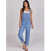 image:imageANRABESS Denim Bib Overalls for Women Loose Fit Jean JumpsuitB Washed Blue