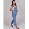 image:imageANRABESS Denim Bib Overalls for Women Loose Fit Jean JumpsuitB Washed Blue